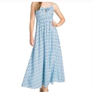Vineyard Vines Light Blue Printed Maxi Dress